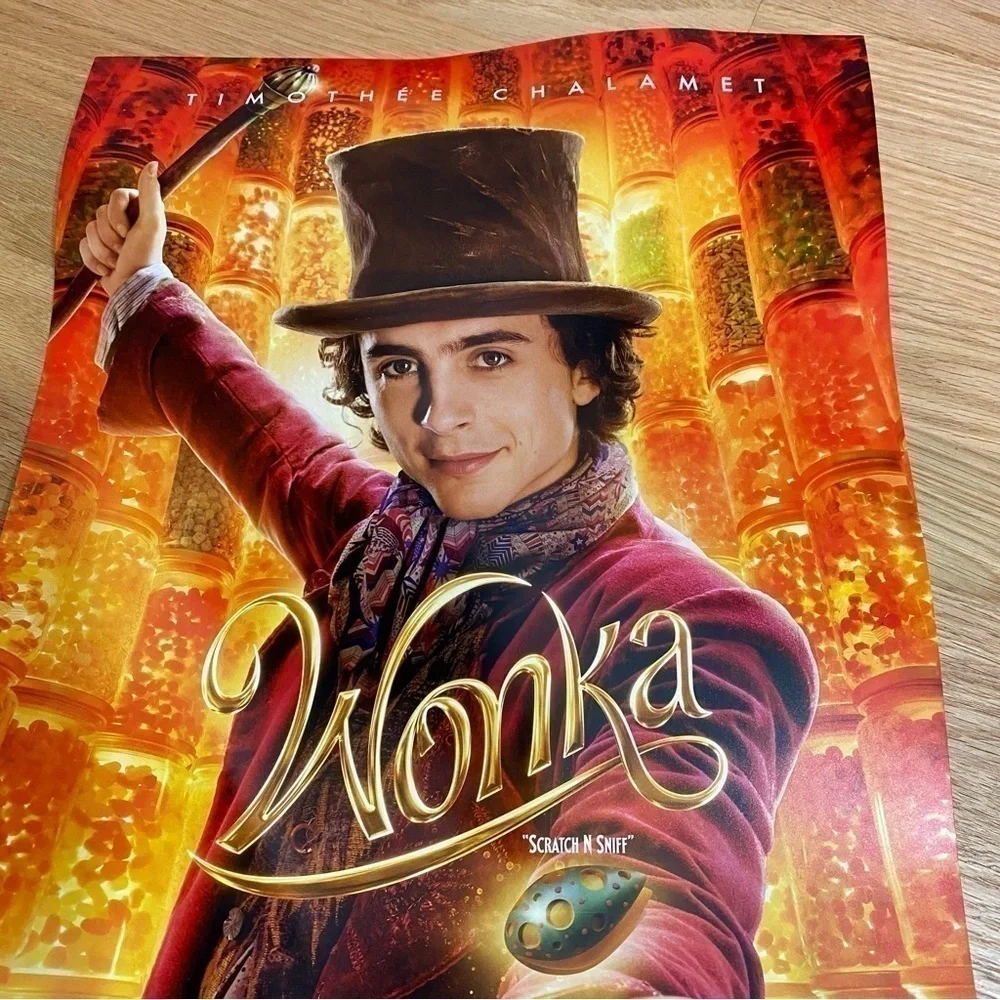 Willy Wonka Scratch N Sniff Movie Poster 2023